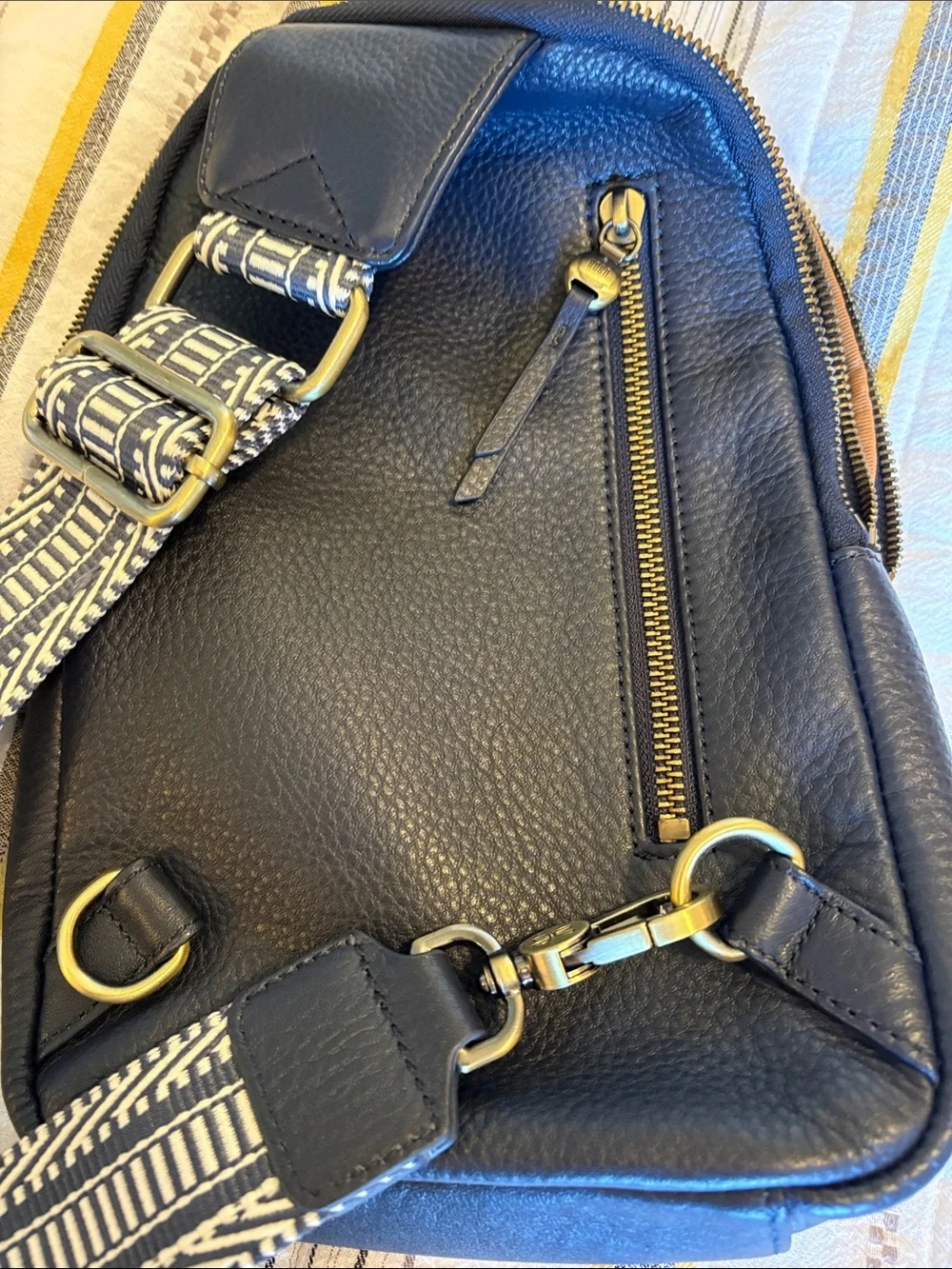 HOBO navy blue leather purse